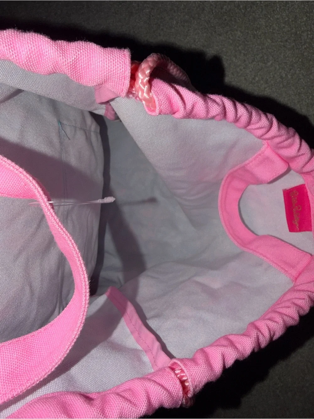 Lilly Pulitzer Pink & Blue Drawstring Backpack/Pool bag